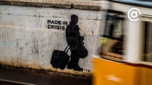Graffiti that says "Made in Crisis"