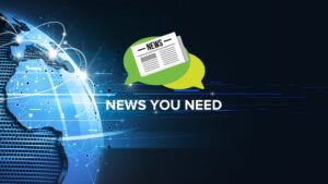The News You Need series blog header from Aimclear features a newspaper over chat bubbles hovering over the globe.