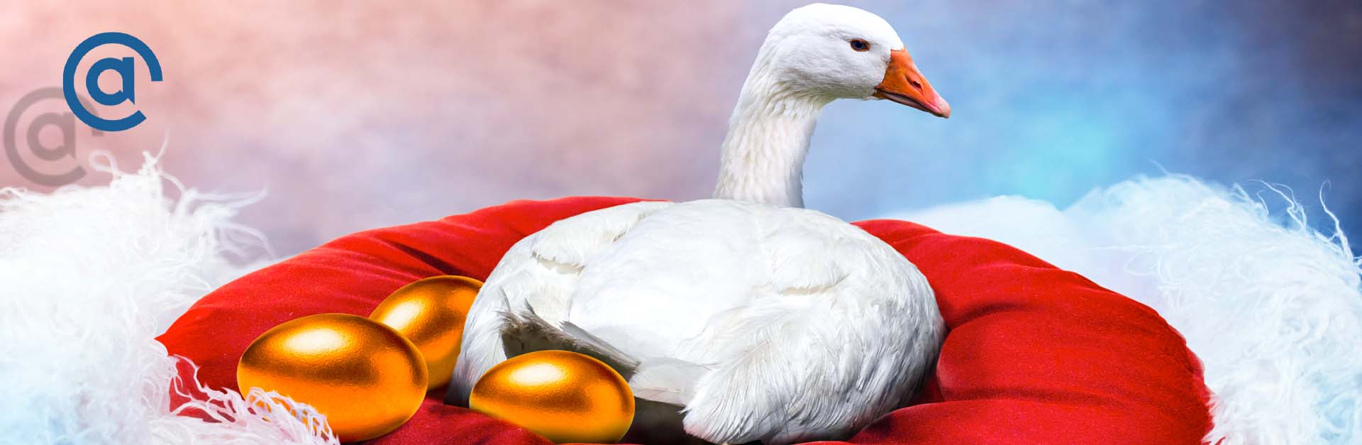 Goose laying golden egg